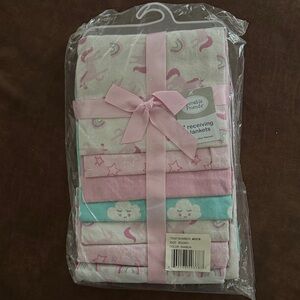 Luvable Friends Unicorn and Cloud Baby Blankets - Pink, Blue, White